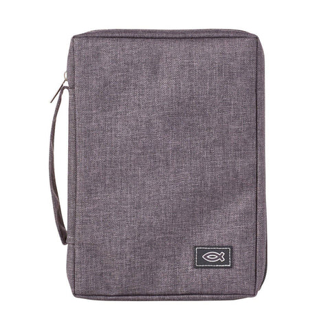 Bible Cover Value Gray Ichthus Patch: Large