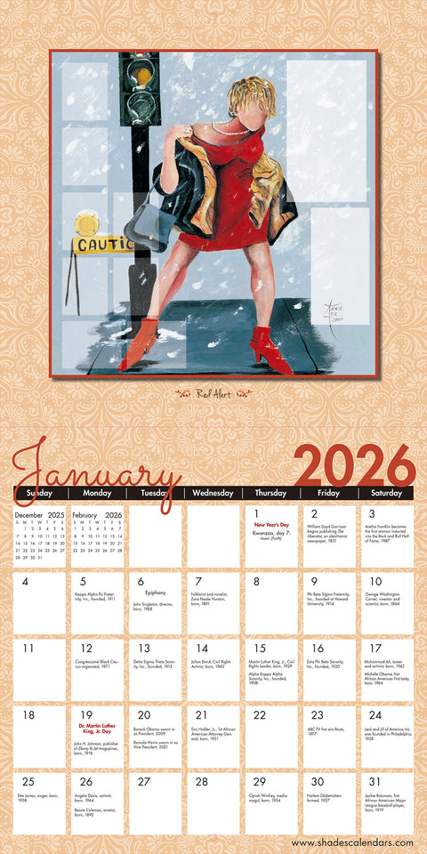 The Art of Annie Lee 2026 African American Wall Calendar 2026, Annie Lee