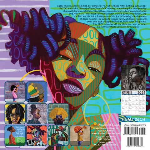 All The Potential To All The Children 2026 African American Wall Calendar, Cbabi Bayoc