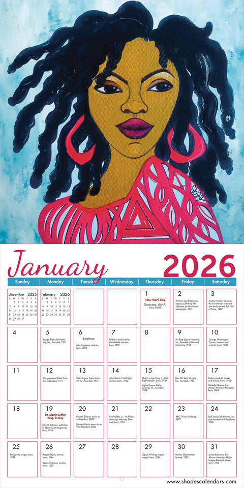 I Am 2026 African American Wall Calendar, Sylvia"Gbaby" Cohen