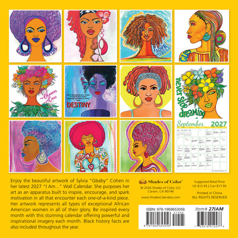 2027 I Am…Wall Calendar by Sylvia “Gbaby” Cohen