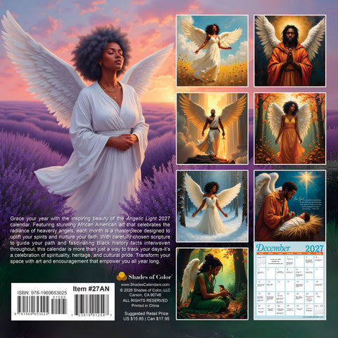 2027 Angelic Light Wall Calendar by Janine Kai