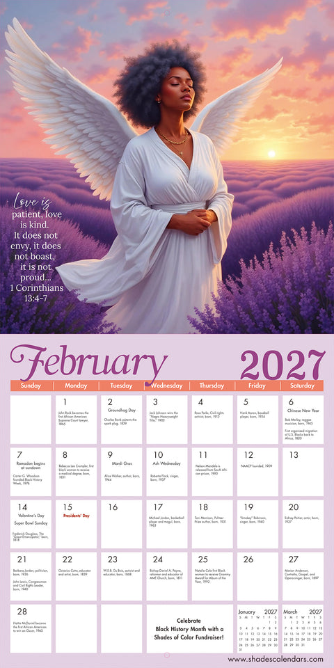 2027 Angelic Light Wall Calendar by Janine Kai
