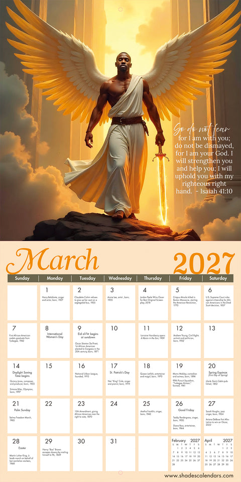 2027 Angelic Light Wall Calendar by Janine Kai