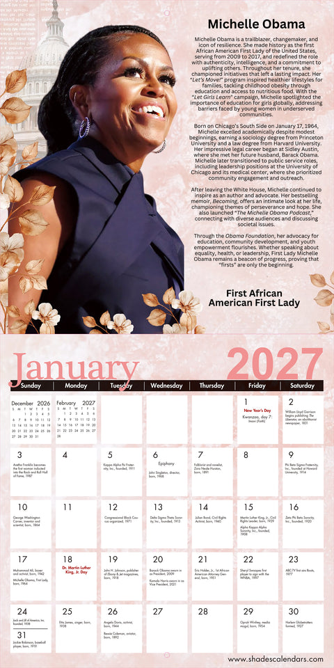 2027 Black History Wall Calendar