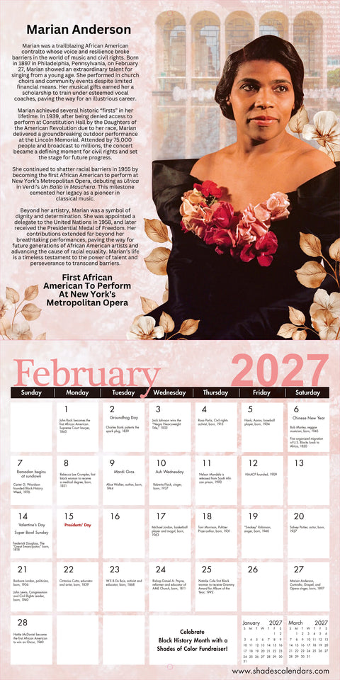 2027 Black History Wall Calendar