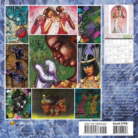 2027 Color My Soul Wall Calendar by Larry “Poncho” Brown