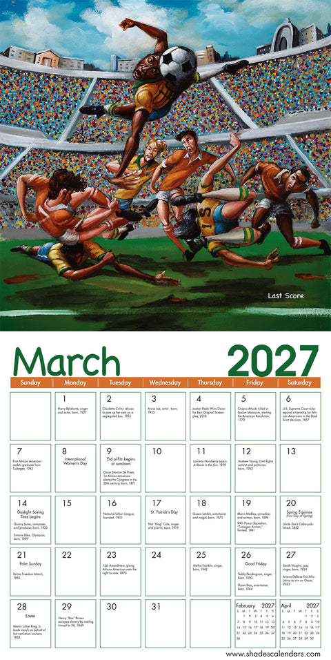 2027 Shades of Color Kids Wall Calendar by Frank Morrison
