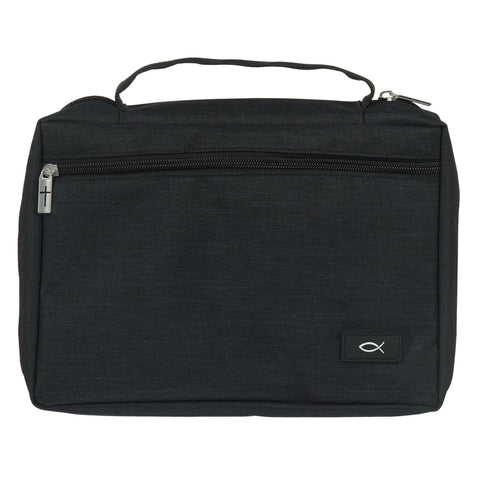 Bible Cover Value Black Ichthus Patch: Large