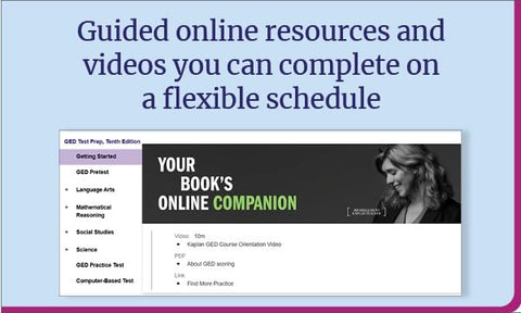 GED Test Prep Plus, Tenth Edition (2026): Includes a Diagnostic Pretest, 2 Full Length Practice Tests, 1000+ Practice Questions, and 60+ Online Videos (Kaplan Test Prep)