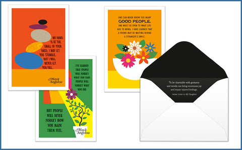The Caged Bird Sings Note Cards: 12 Cards for Sharing the Wit and Wisdom of Maya Angelou