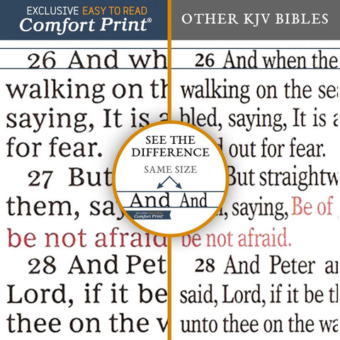 KJV, Reference Bible, Personal Size Giant Print, Leather-Look, Burgundy, Red Letter Edition
