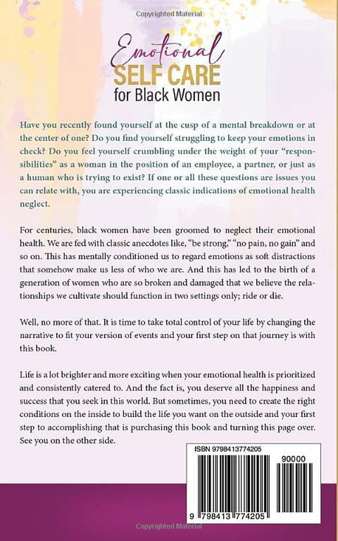 Emotional Self Care for Black Women: A Powerful Mental Health Workbook to Silence Your Inner Critic, Raise Your Self-Esteem, And Heal Yourself by Layla Moon