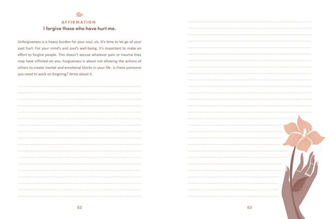 Affirmations for Black Women: A Journal: 100+ Positive Messages and Prompts to Affirm Your Self-Worth, Empower Your Spirit, & Attract Success by Oludara Adeeyo