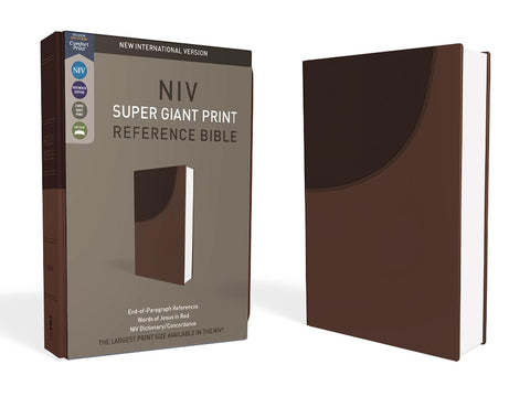 NIV Super Giant Print Reference Bible (Imitation Leather, Brown, Red Letter Edition