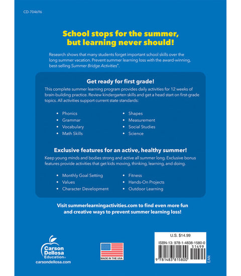 Summer Bridge Activities Workbook Grade K-1