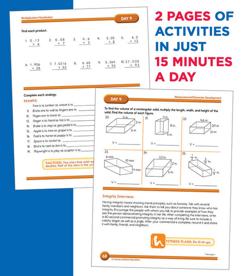 Summer Bridge Activities Workbook Grade 8-9