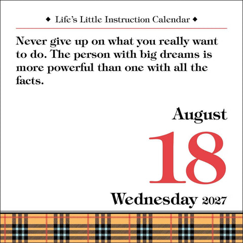 Life’s Little Instruction 2027 Day-to-Day Desktop Calendar by H. Jackson Brown, Jr. with Adam C. Brown