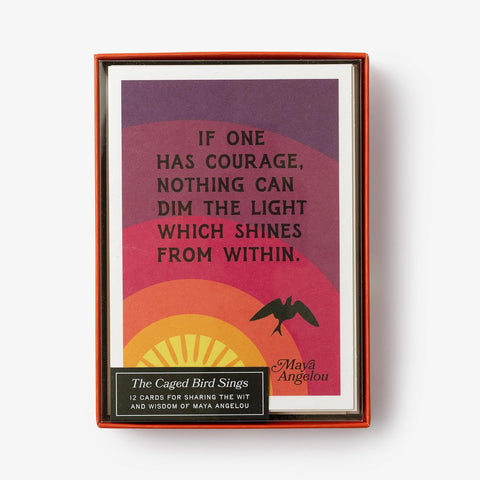 The Caged Bird Sings Note Cards: 12 Cards for Sharing the Wit and Wisdom of Maya Angelou