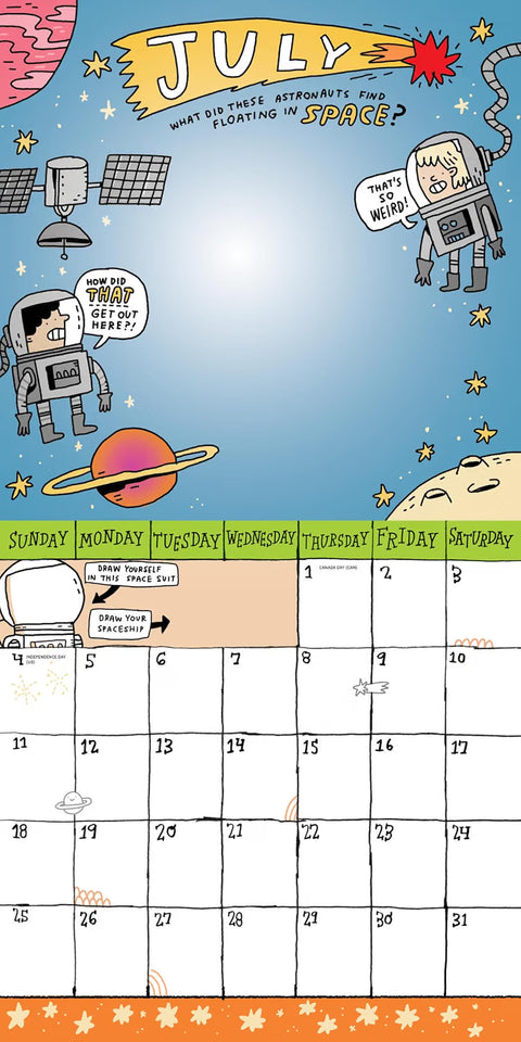 Kid’s Awesome Activity Wall Calendar 2027: Includes 30+ Super Fun Stickers!