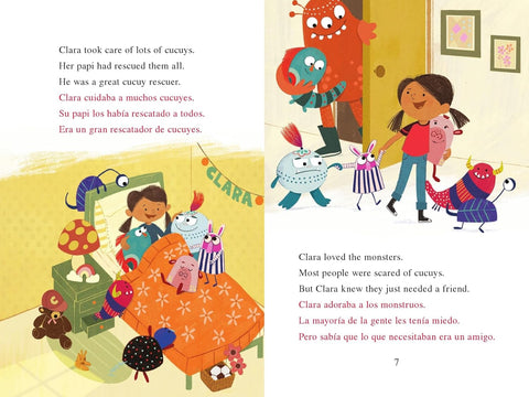 *PRE-ORDER (6/16/26 RELEASE)* Clara the Cucuy Rescuer/Clara la rescatadora de cucuyes: Bilingual English-Spanish by Laekan Zea Kemp, Sara Palicios (Illustrator,) Isabel C. Mendoza (Translator)