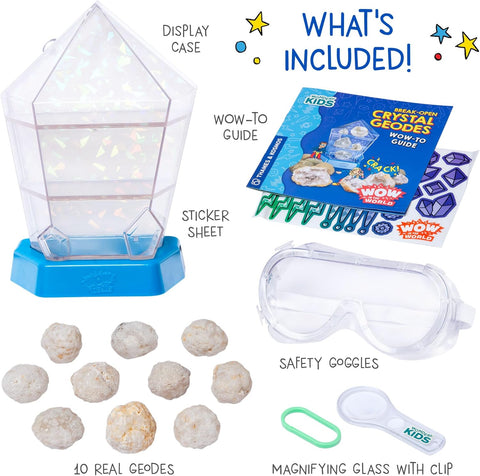 Wow in The World: Break-Open Crystal Geodes Science Kit