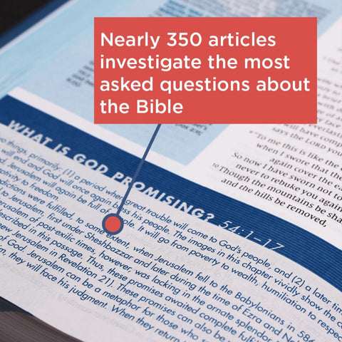 NIV, Quest Study Bible, Personal Size, Leathersoft, Blue, Comfort Print: The Only Q and A Study Bible