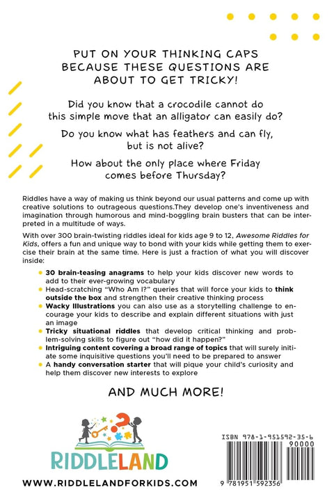 Awesome Riddles and Trick Questions For Kids: Puzzling Questions and Fun Facts For Ages 9 to 12