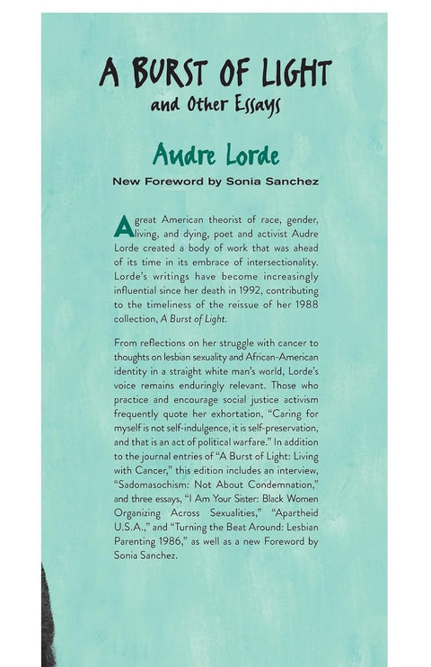 A Burst of Light and Other Essays by Audre Lorde