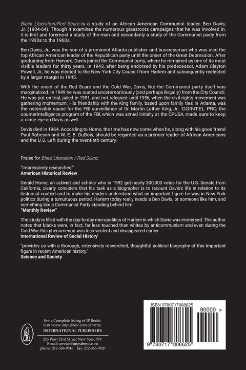 Black Liberation / Red Scare: Ben Davis and the Communist Party by Gerald Horne