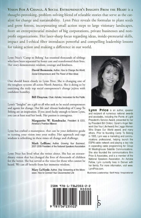 Vision for a Change: A Social Entrepreneur's Insights from the Heart by Lynn S. Price