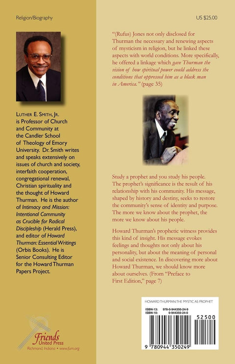 Howard Thurman: The Mystic as Prophet by Luther E. Smith, Jr.