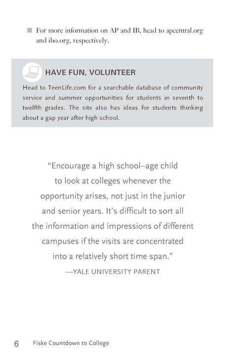 Fiske Countdown to College: 41 To-Do Lists and a Plan for Every Year of High School by Edward B. Fiske, Bruce G. Hammond