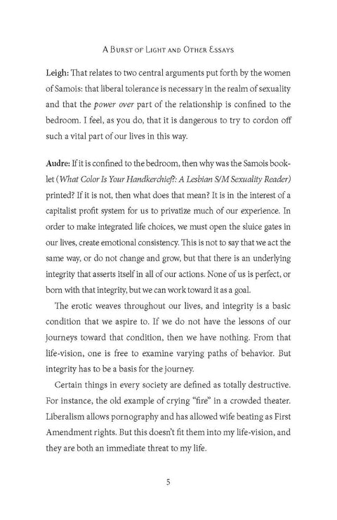 A Burst of Light and Other Essays by Audre Lorde