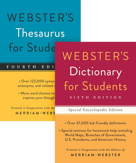 Webster's for Students Dictionary/Thesaurus Shrink-Wrapped Set