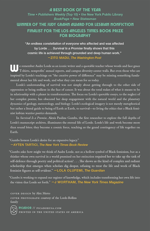 Survival Is a Promise: The Eternal Life of Audre Lorde by Alexis Pauline Gumbs