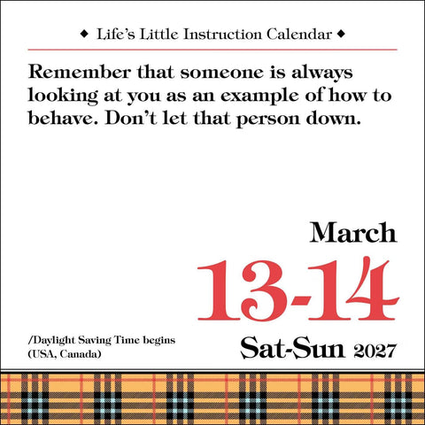 Life’s Little Instruction 2027 Day-to-Day Desktop Calendar by H. Jackson Brown, Jr. with Adam C. Brown
