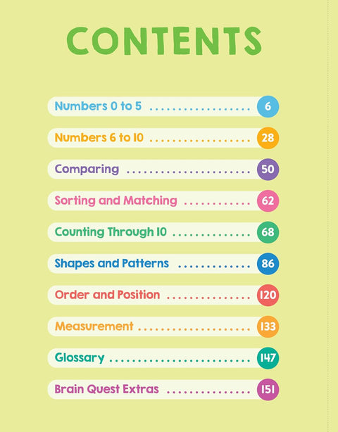 Brain Quest Math Workbook: Pre-Kindergarten