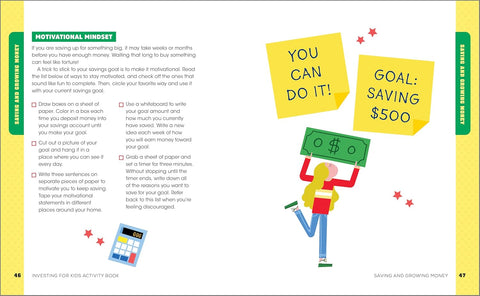 Investing for Kids Activity Book: 65 Activities about Saving, Investing, and Growing Your Money by Justine Nelson