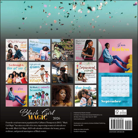 Black Girl Magic 2026 Wall Calendar 2026