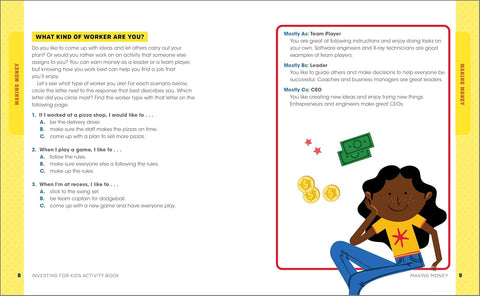 Investing for Kids Activity Book: 65 Activities about Saving, Investing, and Growing Your Money by Justine Nelson