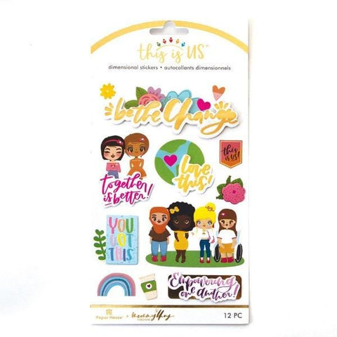Scrapbook Stickers - 3D Be the Change