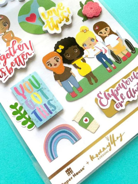 Scrapbook Stickers - 3D Be the Change