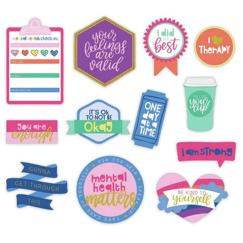 Die Cut Scrapbook Stickers - Self Care