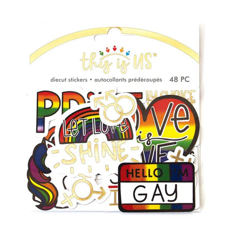 Die Cut Scrapbook Stickers - Love is Love