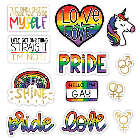 Die Cut Scrapbook Stickers - Love is Love