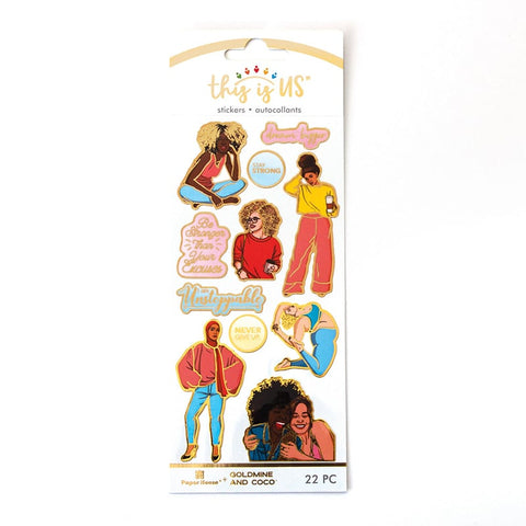 Paper House Productions - This Is Us Collection - Faux Enamel Stickers - Everyday Woman