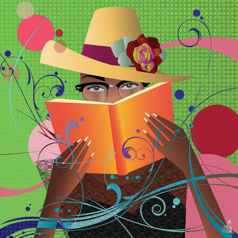 SUNSOUT INC - Book Nerd - 500 pc Jigsaw Puzzle by Artist: Edwina Owens Elliott - Finished Size 19" x 19"