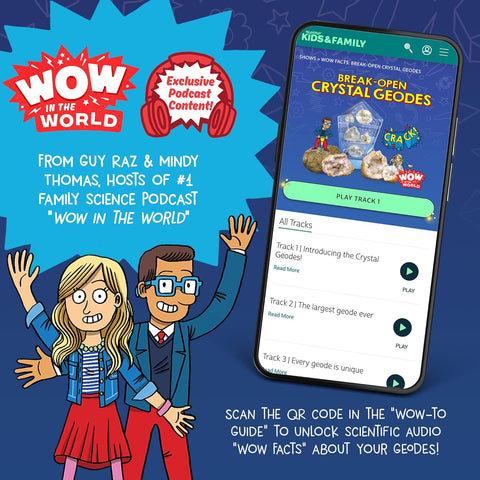 Wow in The World: Break-Open Crystal Geodes Science Kit