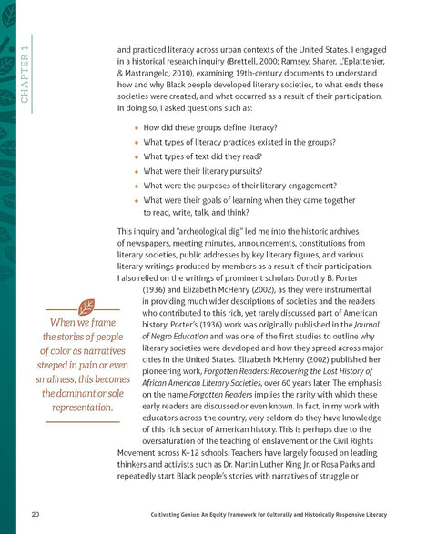 Cultivating Genius: An Equity Framework for Culturally and Historically Responsive Literacy by Gholdy Muhammad